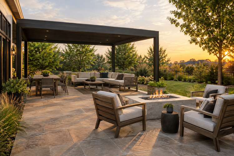 Cohesive contemporary backyard collection image